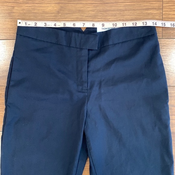 THOM BROWNE Style Crop Navy Trousers - Picture 12 of 16